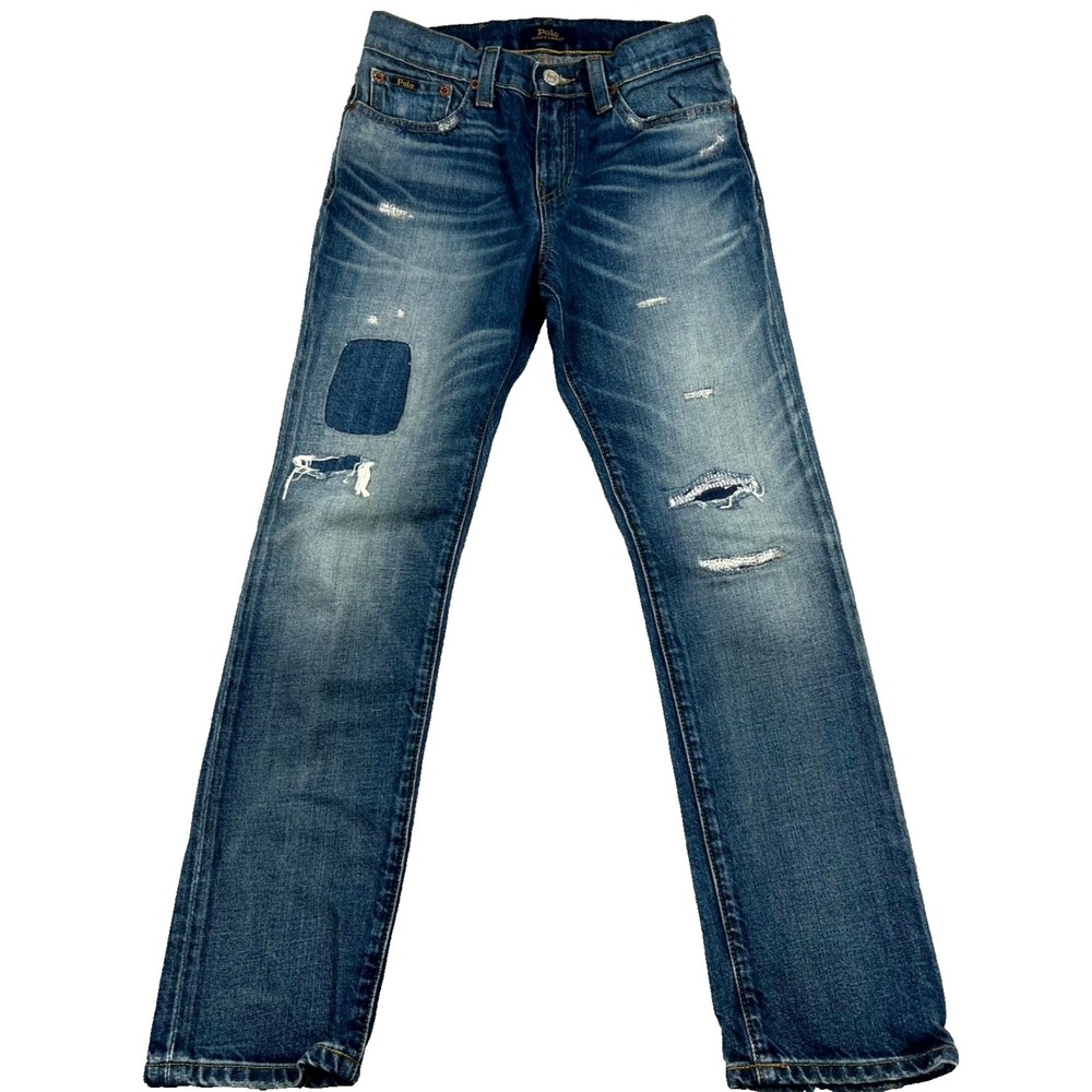 Polo Ralph Lauren The Sullivan Slim Straight Jeans Girls 12 Blue Denim Cotton